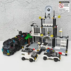 Special Police Military City Model Set, Prison Car, Police Boat Model, Building Blocks, DIY Children Toy, Birthday Gift for Boys, Building Kit