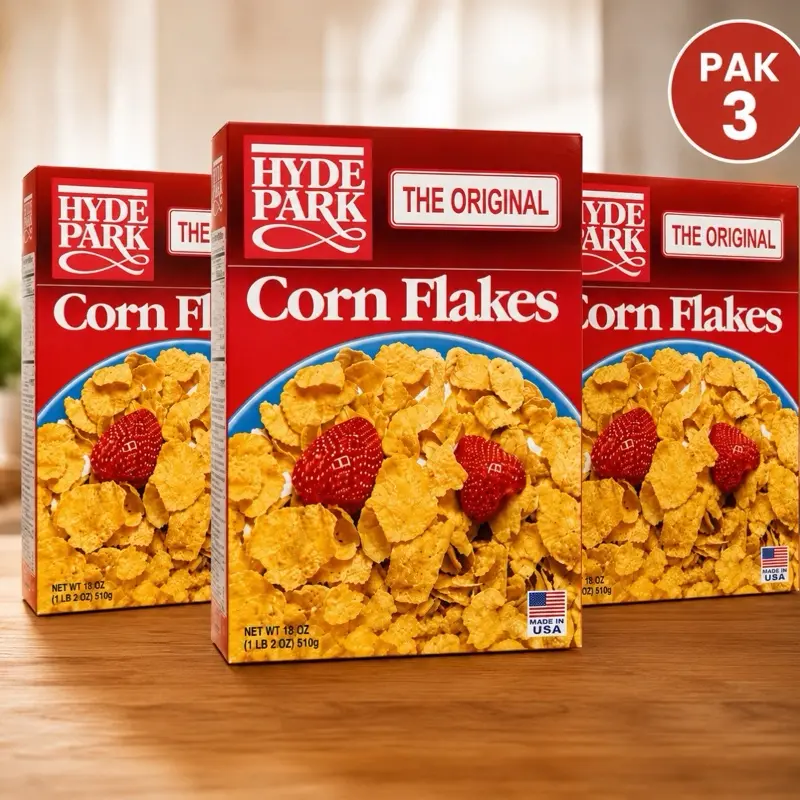 Cornflakes Snack – Light, Crunchy, Nutritious Plant-Based Gluten-Free Snack pack 3 High Protein