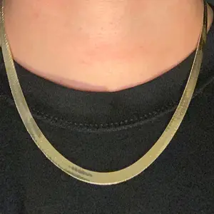 Gold Layered Chain Herringbone Chain Necklace 20in 6mm