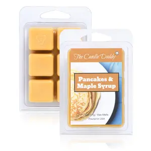 Pancakes & Maple Syrup - Sticky and Sweet Pancake Scented Melt- Maximum Scent Wax Cubes/Melts- 1 Pack -2 Ounces- 6 Cubes