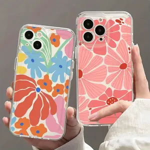 Colorful Clashing Floral Collection Couples Phone Case A145 for iPhone 16/15/14/13/12/11/Plus/Pro/Pro Max Series - Shockproof Case, Stylish Design