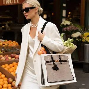 2026 Viral Tote Bag Grocery Bag Shopping Bag Chic Funny Everyday Carry for Women Work Travel Beach