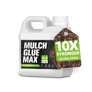 Rock & Mulch Glue 26.4OZ - Weather-Resistant Gravel Adhesive, Flexible Rubberized Binder for Landscaping, Prevents Washout in Heavy Rain, Easy-to-Apply Formula