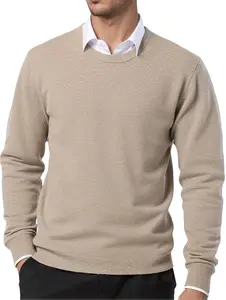 Mens Crew Neck Knit Sweaters Slim Fit Lightweight Sweatshirts Long Sleeve Dress Pullover Casual Sweaters Top
