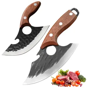 AWEE 2pcs Outdoor Multifunctional Knife Bone Removal Knife Cooking Knife Meat Cleaver Forging Knife Stainless Steel Kitchen Knife shrimp  knife Universal Multitool Blades