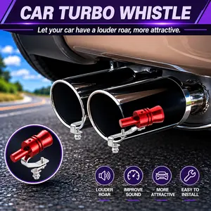 Car Turbo Whistle, Automotive Replacement Exhaust Mufflers, L Turbo Sound Exhaust Muffler Pipe Whistle Auto Roar Maker, Car Accessories Car Tail Whistle for Most Cars Displacement of 2.0-2.4