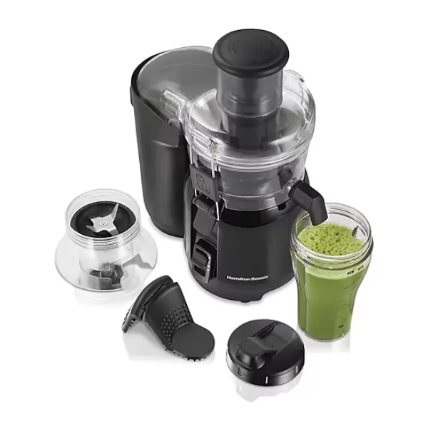 Hamilton Beach Juice & Blend 2-in-1 Juicer Machine and 20 oz. Blender, 800 Watt Motor, Centrifugal Juicer Machine & Blender For Smoothies, Countertop blender, Juice Blender