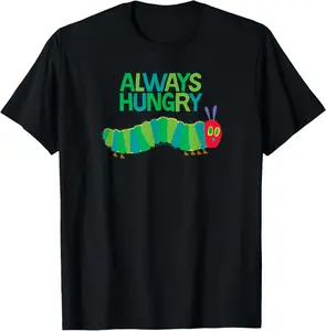 100%cotton Eric Carle The Very Hungry Caterpillar Always Hungry Book T-Shirt