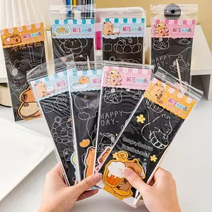 Capybara Scratch Art Bookmark Set, Relax Scratch Art, Novelty Toy, Clear Printing, Ideal for Office, Gatherings, and Party Activities, Perfect for Christmas and New Year Gifts, Back-to-School Essential, Cool and Affordable Toy with Fun, Craft Kits