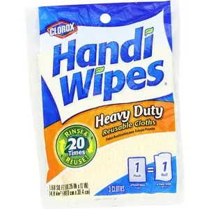 Clorox Handi Wipes Heavy Duty Reusable Cloths, 3 Count (Pack of 4) Colors May Vary