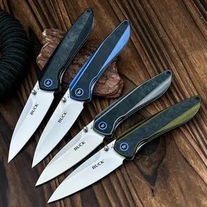New Product 461 Pocket Folding Knife High Quality 7Cr17Mov Aluminum Carbon Fiber Handle EDC Camping Tools Outdoor Portable Rescue and Defense Knife Stainless Steel Tool
