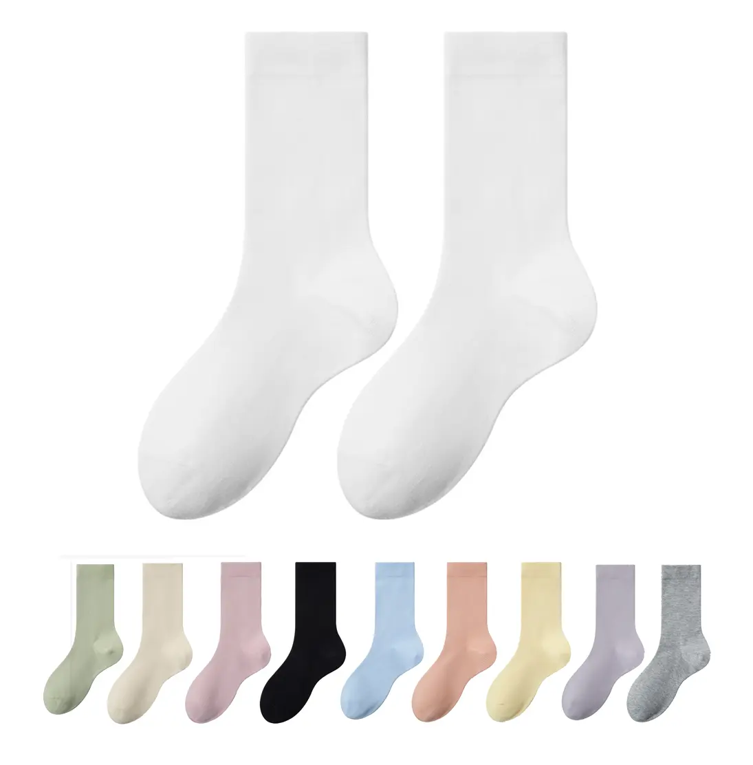 Women's Lightweight Thin Cotton Ankle Crew Socks - Lady's Essential Basic Style, Soft, Cozy, Multi-Color for Everyday Wear, Daily Wear