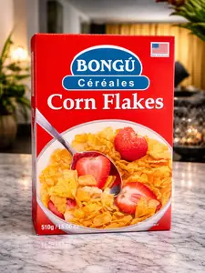 Bongú Céréales Corn Flakes Breakfast Cereal | Crispy Corn Cereal | 18 oz (510g)