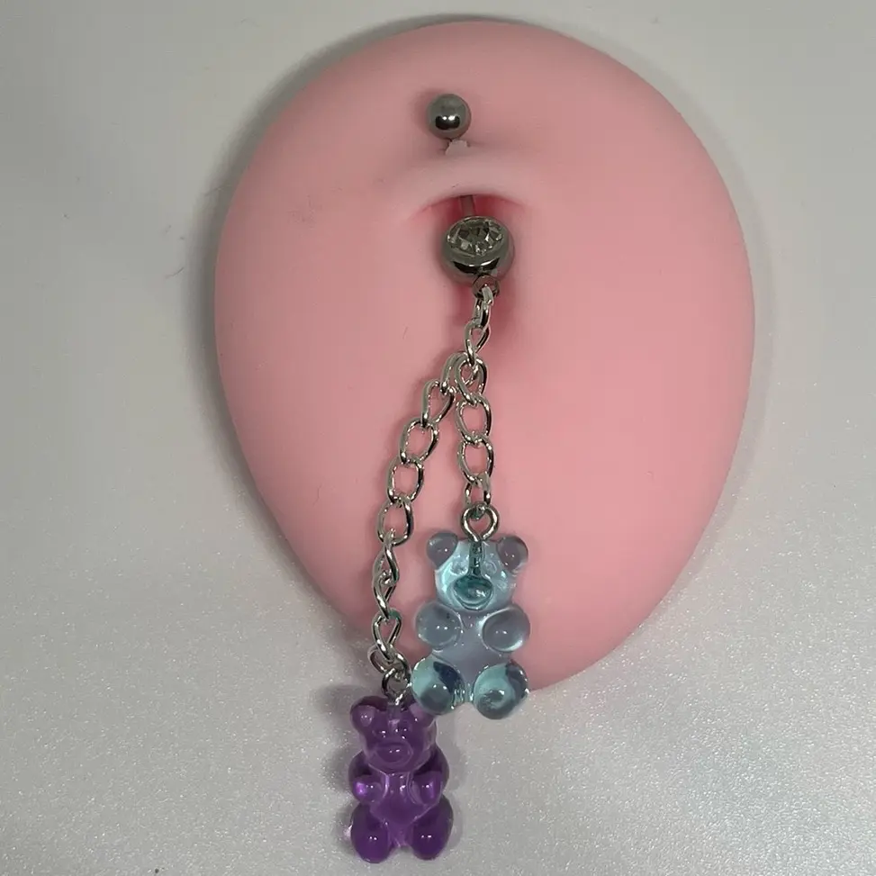 Y2K belly ring | belly piercing | stainless steel 14g | scene | Mcbling | Trashyy2k | 2000s girl jewelry