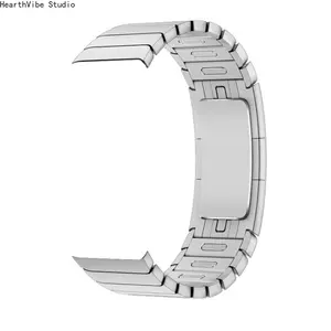 2026 Compatible with Apple Watch Series 10 — Stainless Steel Metal Link Band with Original-Style Clasp (Fits Apple Watch Ultra 1/2)