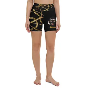 HAZ3YLAX Gold Chain Yoga Shorts