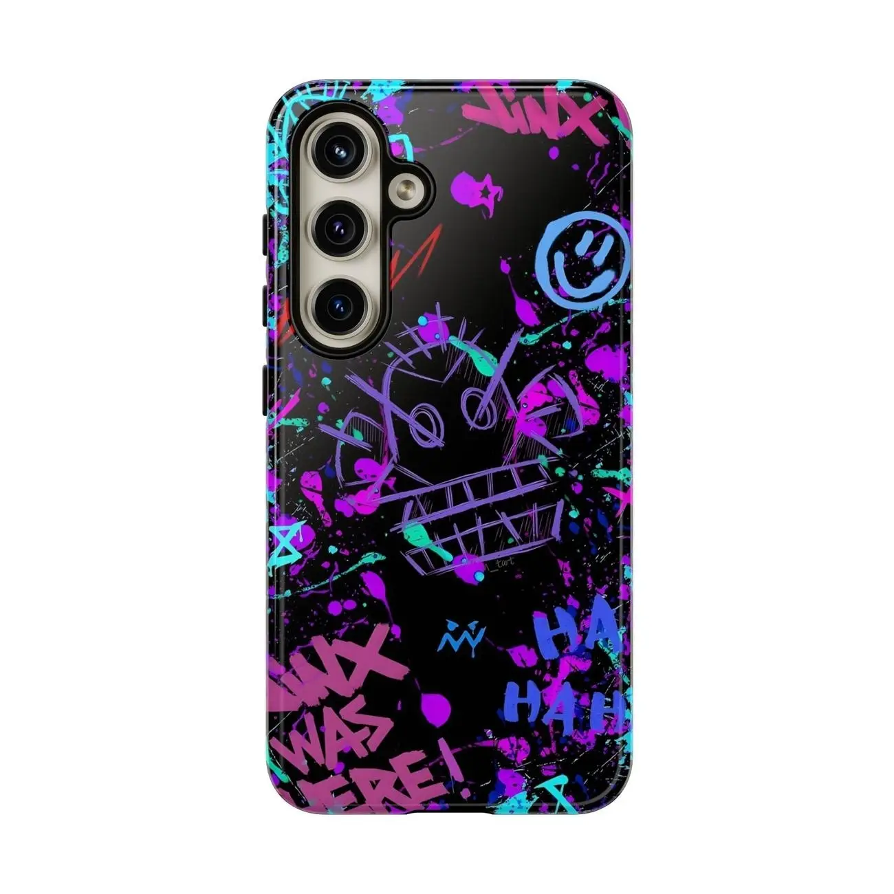 Arcane Jinx Samsung Galaxy, Google Pixel Phone Case Jinx Graffiti Case Jinx Fan, Neon Colour phone cases, phone case trendy, Tough and slim Phone Case, Arcane Phone Case for samsung, iphone, LOL Lover Cover Q