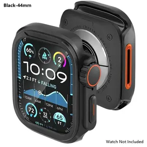 Aluminum Alloy Metal Case for Apple Watch Series 1-11 Se & Ultra 3/2/1 ,the suitable size is 42/44/45/46/49mm.Integrated full-coverage aluminum alloy metal watch case, shockproof and scratch-resistant.   [Watch Not Included]