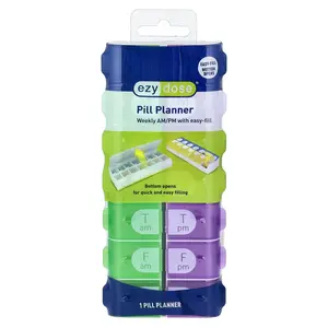 Ezy Dose Pill Planner, Weekly AM/PM with Easy-Fill, 1 Count