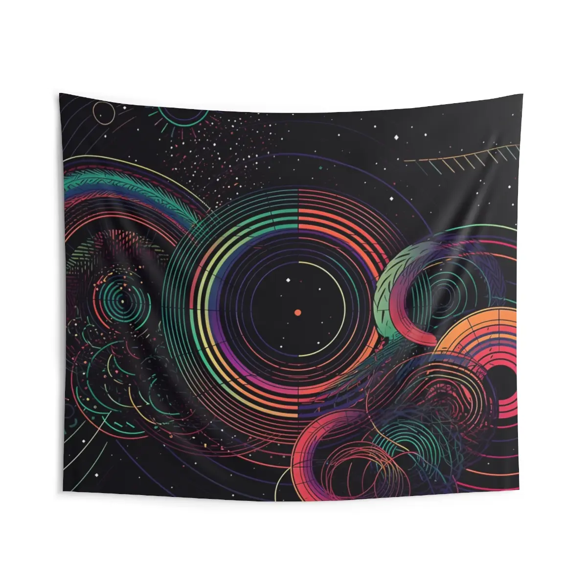 Geometric Tapestry, Trippy Pink Floyd Tapestry Vibes Decor Room