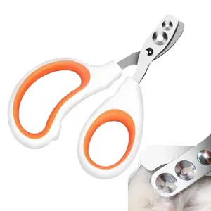 Dual-Hole Cat Dog Nail Clippers Stainless Steel Grooming Tool Professional Paw Trimmer for Pets Safe Easy Trimming with Ergonomic Handles and Multiple Guide Holes