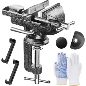 Vise Table, 360 °   Work Clamp-On Vise, Versatile Use, Construction for Woodworking, Metalworking, Handcraft (2.8 Inch)