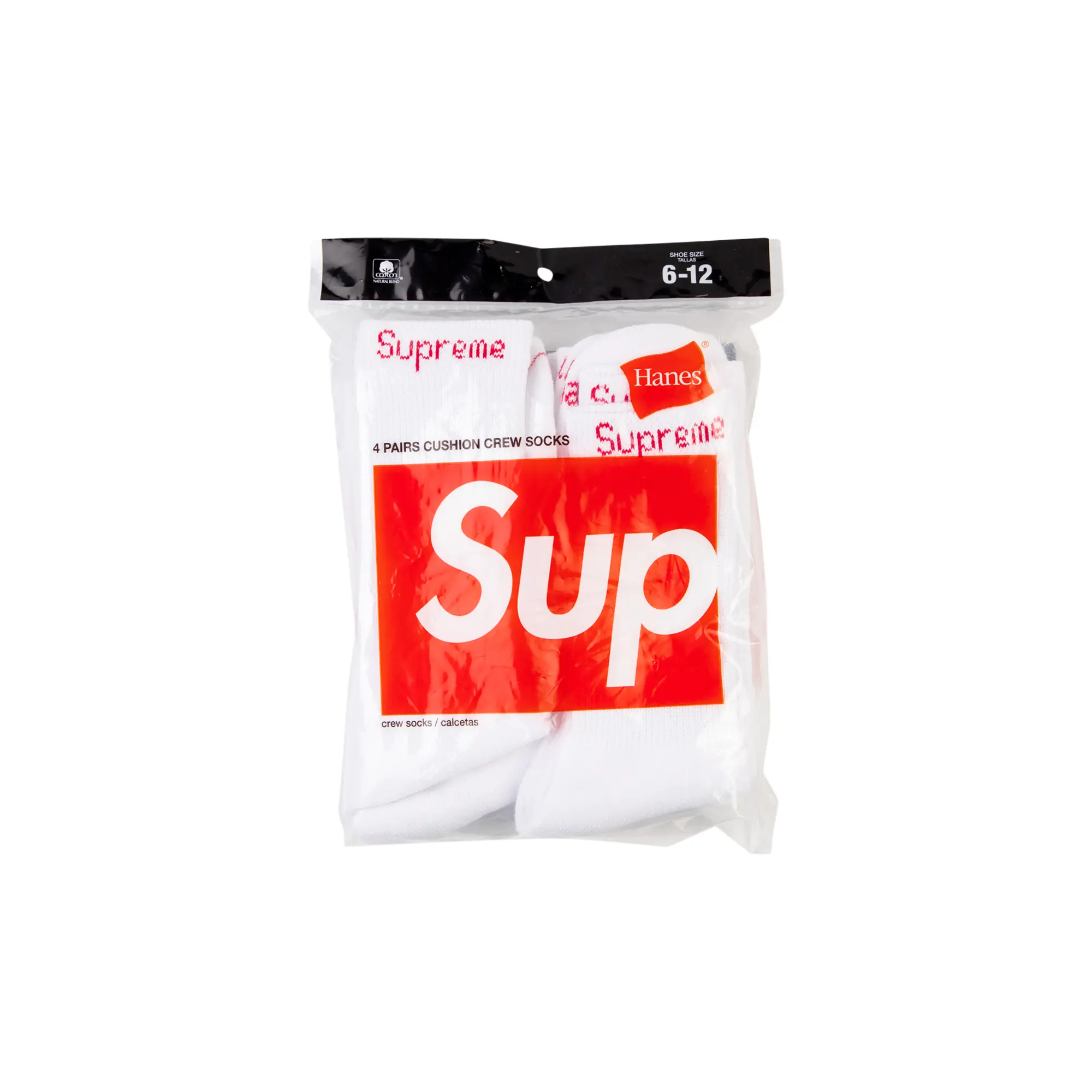 Hanes Socks (4) "White" SU0913