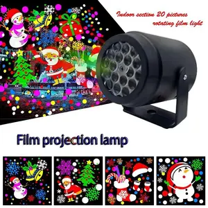 16 Patterns LED Christmas Projection Lamp for Home & Car Use Dynamic, Stage Projector for Holiday Party Atmosphere, Xmas, Carnival, Wedding, Garden Decorations