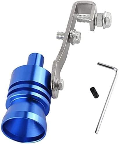 Turbo Sound Whistle Exhaust Muffler,XL Size Aluminum Alloy Universal Turbo Sound Exhaust Muffler Pipe Whistle Car Roar Maker (Blue)