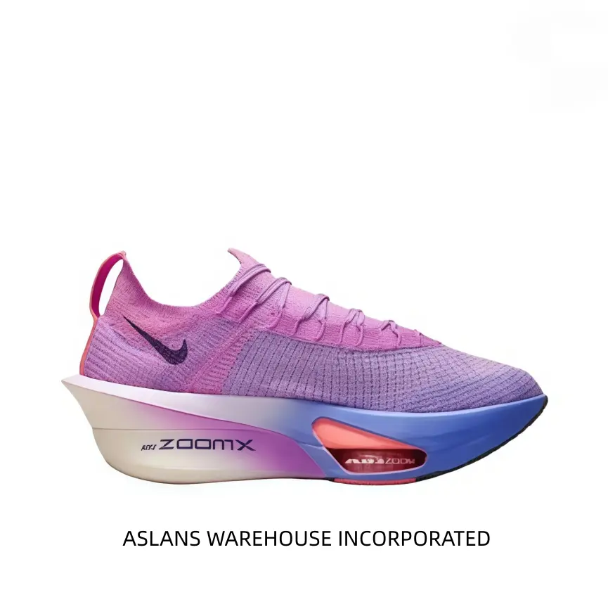 Vibrant Pink Purple Competition Running Shoes Propulsion Structure Shock Absorbing Outdoor Training Footwear