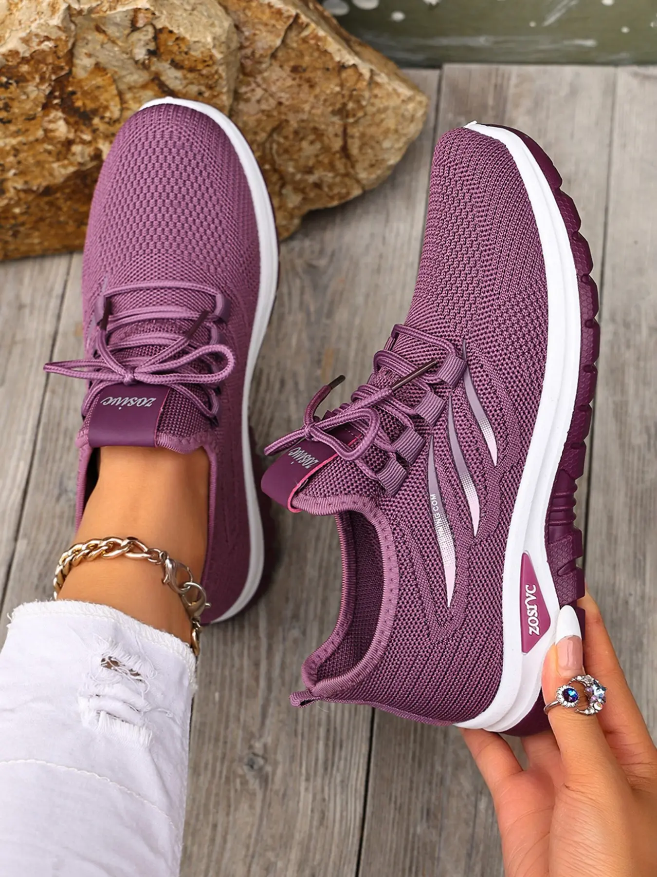 Women's Plus Size New Casual Sports Shoes, Summer Casual Shoes, Lightweight Comfortable Walking Sneakers, Low Top Anti-Slip, Ideal for Leisure, Beach, Garden, Trendy Walking Shoes, Lightweight Comfy Shoes