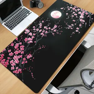 “Viral Pink Cherry Blossom Moon Mouse Pad | Black Background Desk Mat | Oversized Non-Slip Office/Gaming Pad | Romantic Zen Aesthetic Decor | Smooth Surface for Daily Use | Trendy Calm Vibe Desk Setup 2026 #FYP #DeskGoals #SakuraVibes #JapaneseDesk”