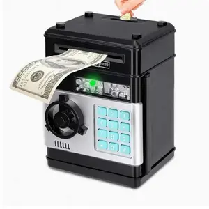 Electronic Piggy Bank with Password Code Lock Kids Coin Money Savings Box Safe Cash Coin Can Toy Mini ATM Banks for 3-12 Year Old Boys Girls Christmas Birthday Gifts