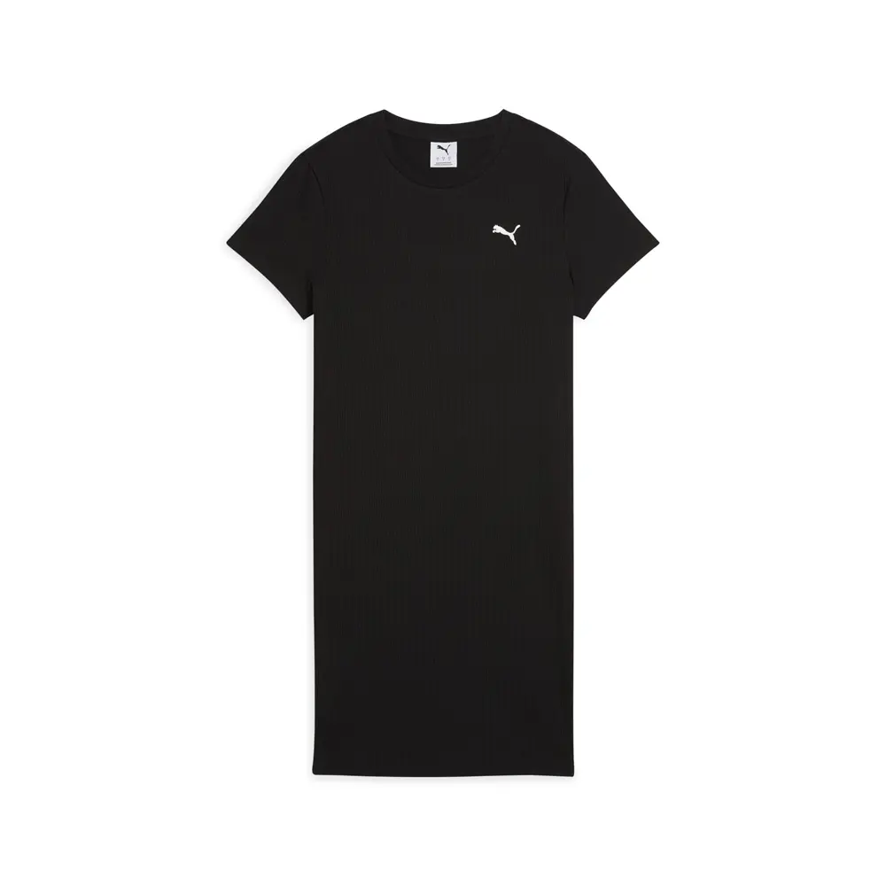 PUMA Womens Elevated Essentials Bodycon Ribbed Dress Casual Casual - Black