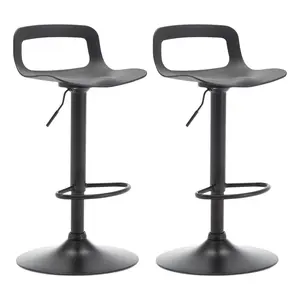 LSSPAIDA Set Of 2 Counter Height Bar Stools, Ergonomically Designed PP High Bar Stools, Adjustable Height Rotating Bar Chairs, Suitable For Bar And Kitchen