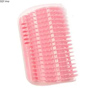 【Summervibes】Pet Corner Grooming Brush, Soft Self Massage Wall Scratcher Brush, Practical Self Grooming Tool, Relaxing Hair Removal Interactive Toy, Ideal Daily Relaxation Accessory for Indoor Cats and Small Dogs at Home