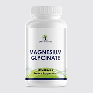 ClinicalRoots.ai Magnesium Glycinate 90 Capsules - Highly Absorbable for Muscle Relaxation Stress Relief Better Sleep Bone Health and Mood Enhancement