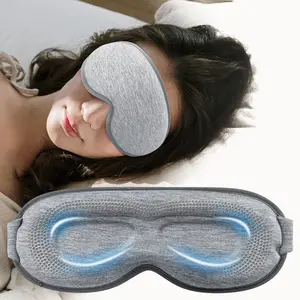 Weighted Eye Mask for Sleeping - Blackout Sleep Mask for Women Men, SINBEE Lash Extension Eye Covers, Memory Foam, 3D Contoured, Airplane Travel Essentials, Blindfold for Meditation(Gray)
