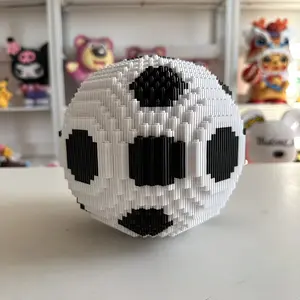 Football Building Block Set, Challenge Assembly Toy, Creative Building Blocks, Model Kit for Football Fans, Birthday Easter Christmas New Year Gift