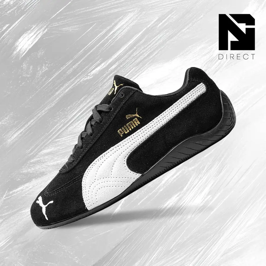 Puma Speedcat OGBlack White– Men's Lifestyle Sneakers – shoes for man  - Running Shoes, Lightweight Shock-Absorbing Comfort, Breathable Everyday Fit, Gym Training to Street Casual Wear - back to school - 398846 01
