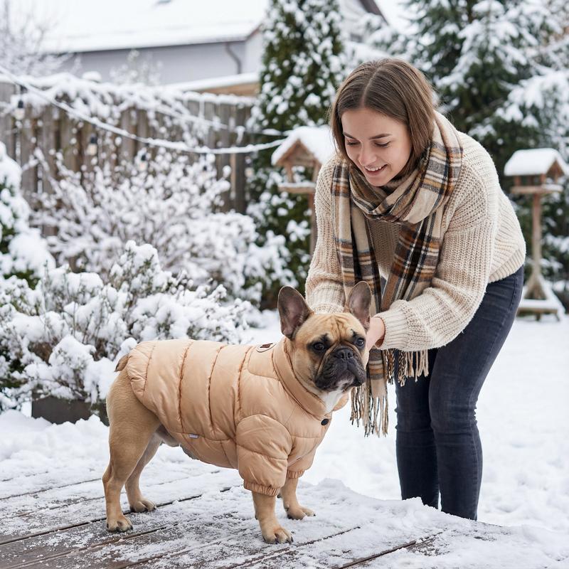 Frenchie Quilted Puffer Winter Jacket – Lightweight Water-Resistant Coat Designed for French Bulldogs Frenchie Quilted Puffer Winter Jacket – Lightweight Water-Resistant Coat Designed for French Bulldogs