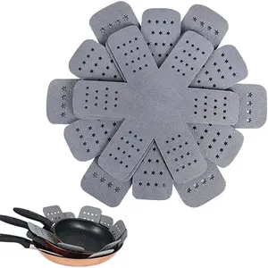 Pan and Pot Protectors, Larger & Thicker Pan Protectors with Stars, Set of 6 and 3 Different Sizes, Pot Protectors for Stacking and Protecting Your Cookware,protector pads,stackable cookware,non-scratch pot protectors