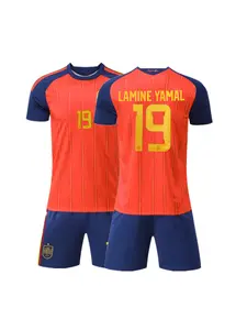 Sports Set, Breathable Football Jersey, Fan Shirt, Training Clothes, Casual Short Sleeve and Shorts, Boys and Girls