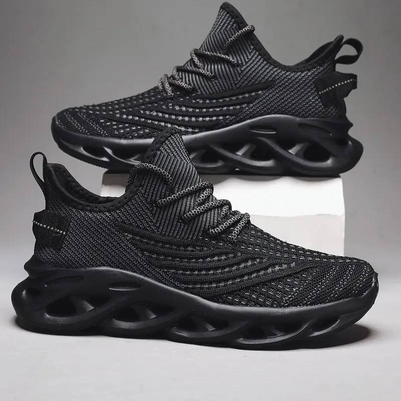 Men's Fashionable Lace-Up Breathable Mesh Sneakers, Athletic Running Shoes, Casual Comfortable Sports Running Shoes for Daily Wear, Trendy Running Shoes