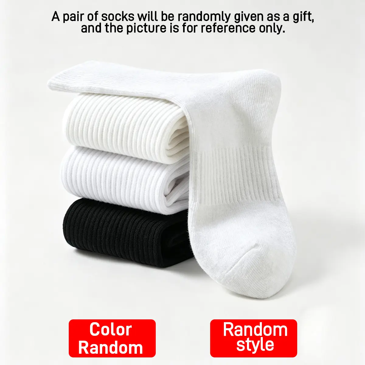 A pair of socks will be included as a free gift at random, and the image is for reference only. Suitable for both men and women~