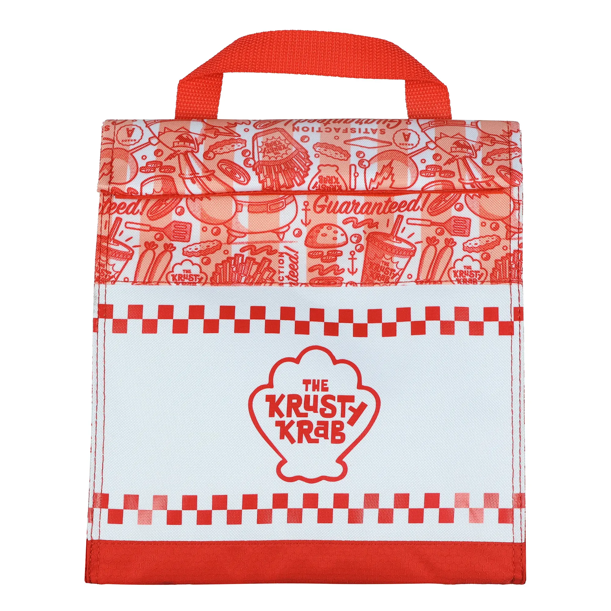 SpongeBob SquarePants The Krusty Krab Lunch Sack Fold Top Insulated Tote Bag 10"
