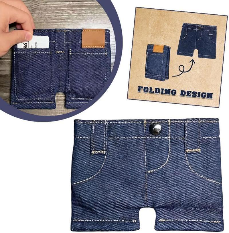 Pocket Pants Mini Jeans Wallet Slim Compact Bifold Pocket Purse Portable Retro Pants Style Wallets Funny Folding Card Holder with Card Slots for Cards Keys or Cash Small Travel Wallet Pocket Pants Mini Jeans Wallet Slim Compact Bifold Pocket Purse Portable Retro Pants Style Wallets Funny Folding Card Holder with Card Slots for Cards Keys or Cash Small Travel Wallet