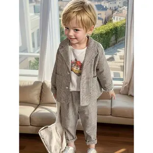 British Style Boys' Suit, Handsome Boys' Children's Suit Set, Birthday Casual Suit, Piano Catwalk Flower Girl Formal Attire