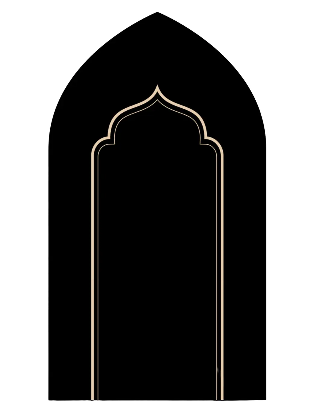 Padded Prayer Mat XL in Black