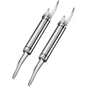 2PC Shrimp Deveiner Tool Stainless Steel Shrimp Deveining Tool Efficient Shrimp Peeler and Deveiner Tool Portable Shrimp Cleaner Shrimp Knife for Easy Shrimp Deveining Shrimp Cleaning Tool